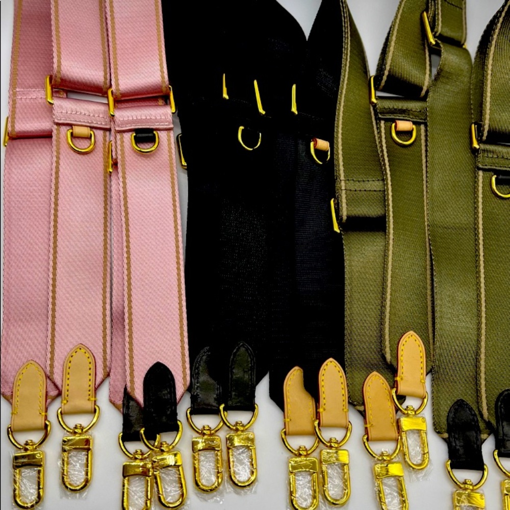 Nylon & Leather Crossbody Straps